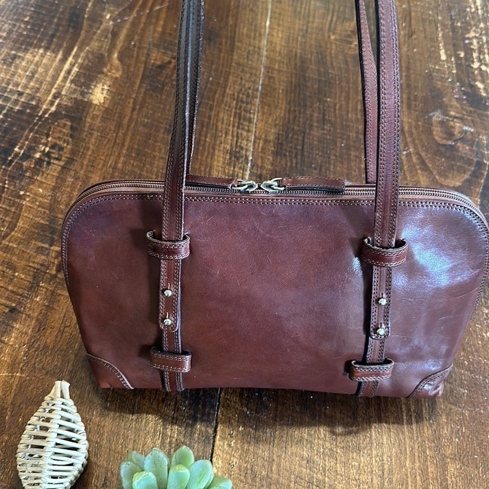 Di Gregorio Italy | Smooth Leather Shoulder Bag, Brown